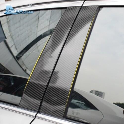 Airspeed for Mercedes Benz GLA GLC Accessories Carbon Fiber Car Window B C Pillar Decoration Column Mouldings Cover Trim Sticker