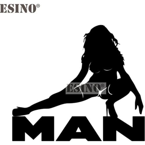 Car Styling Funny Beauty on Man Car Vinyl Decal PVC 3D Carving Body Stickers PVC Carving Vinyl Decal Car Accessory