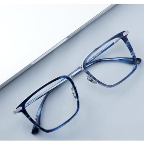 Pure Titanium Prescription Mirror Business Frame Finished Flat Mirror Mens Ultra-Light Retro Myopia Anti-Radiation Goggles New