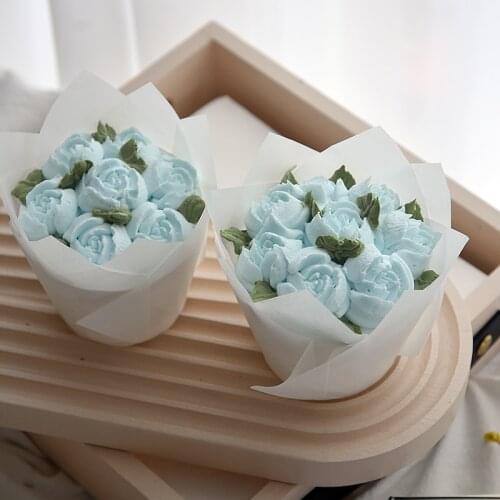 SWEETGO Artificial Flower Cupcake Dessert Simulation Cream Cake Model Self Dessert Store Decoration Photography Props