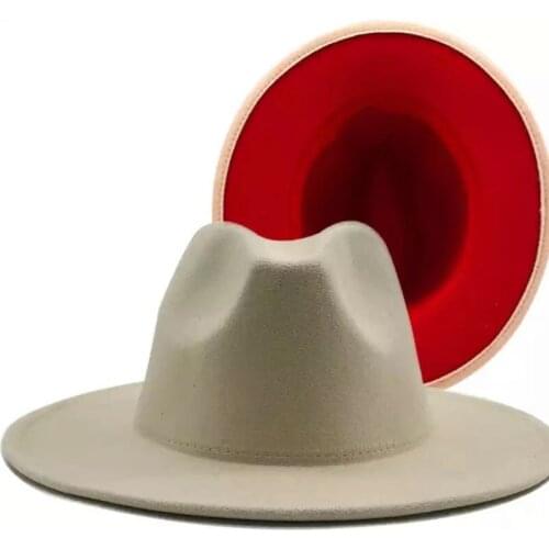 Cream Jazz Fedoras Hats for Women Men Patchwork Wide Brim Formal Dress Wedding Party Felt Hat Panama Green Turquoise Classic Cap