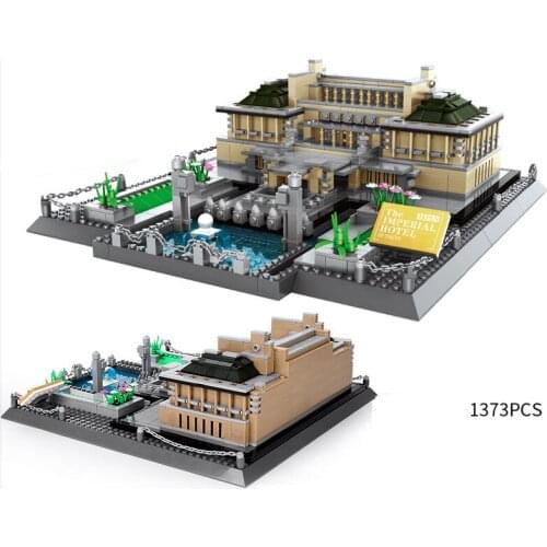 Japan City World Building Hotel Tokyo Lmperial Hotel Style Building Block Model Toys Childrens Education Block Birthday Present