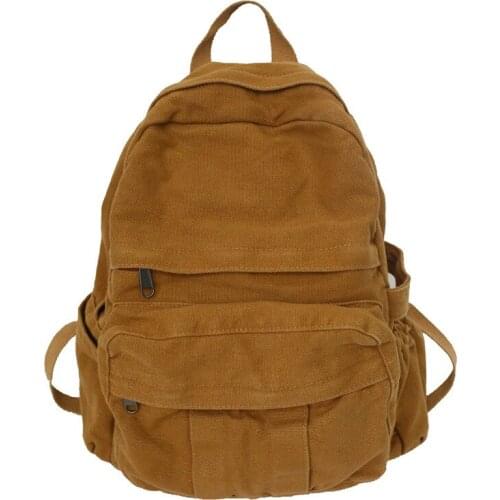 2021 Korean Version High Capacity Travel Backpack Laptop Canvas Women Backpack Female Schoolbag For Teenages Girls