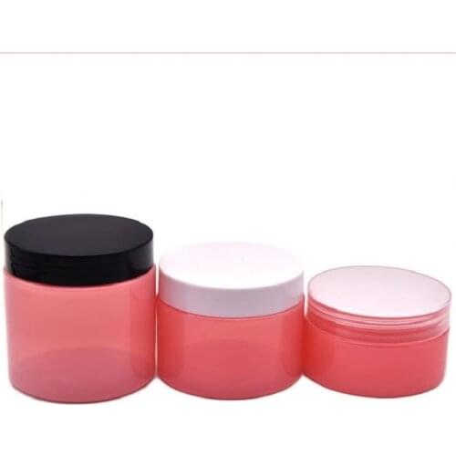 Red Clear PET Plastic Containers Cream Jars Transparent White Black Lid Empty 150G 100G Cosmetic Packaging Bottles 30 pieces/Lot