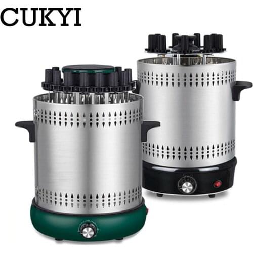 Multifunctional Electric Vertical Grill 9/10/15 Sticks Machine Smokeless Barbecue Grill Automatic Rotating Skewers Stove Timing