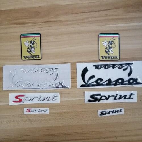 Motorcycle 3D Decal Flag Bee Stickers Case Emblem Stickers Decal for PIAGGIO Vespa Sprint