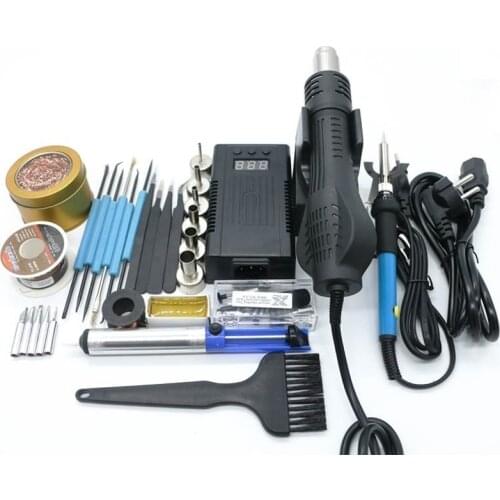 Newest 700w 220/110V Portable BGA Rework Solder Station Hot Air Blower Heat Gun 8858 Better Hand-held hot air gun+repair tools