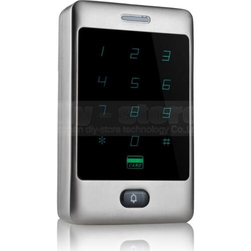DIYSECUR Touch Button 125KHz Rfid Card Reader Door Access Controller System Password Keypad C30