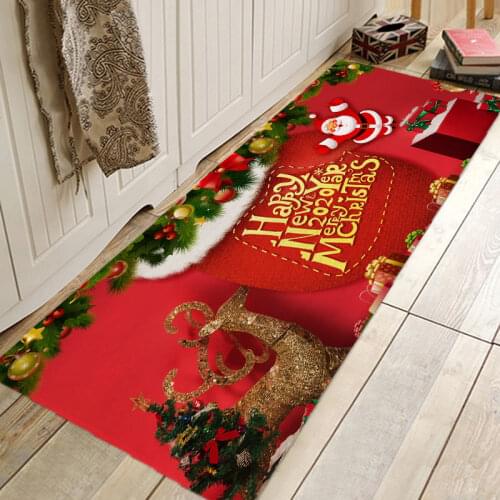 Christmas Rug Creative 3D Printing Hallway Carpets and Rugs for Bedroom Living Room Carpet Kitchen Bathroom Anti-Slip Floor Mats