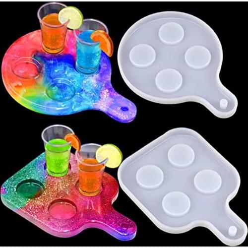 Wine Glass Tray Resin Mold Wine Glass Tray Wine Beer Rack Mold Epoxy Resin Molds for Jewelry NEW Silicone Mould Resin Decorative