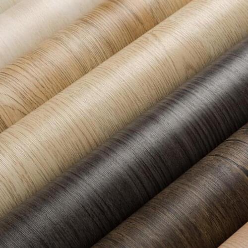 Thicken wood grain sticker self-adhesive door furniture renovation 3d waterproof wallpaper wardrobe cabinet table PVC vinyl