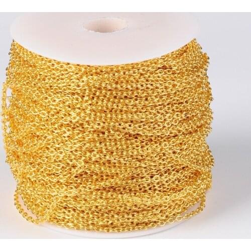 100m 3x2x0.5mm Unwelded Iron Cable Chains Link Chain for DIY Jewelry Making DIY Bracelet Necklace Accessories Finding