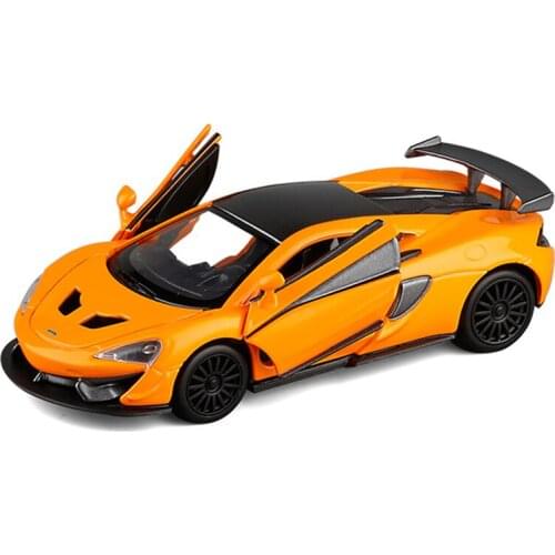 1:36 Diecast Model Scale Mclaren 570S Super Racing Pull Back Car Doors Educational Collection V314