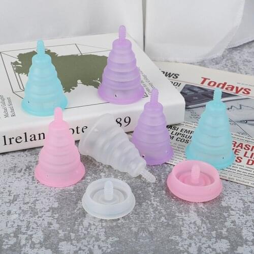 1Pcs Foldable Medical Grade Silicone Menstrual Cup Feminine Hygiene Reusable Women Health Period Cup