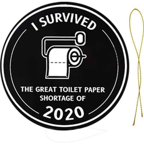 10pcs 2020 Christmas Hanging Decor Ornament Coins Survived 3 'Round Funny Gift for Families