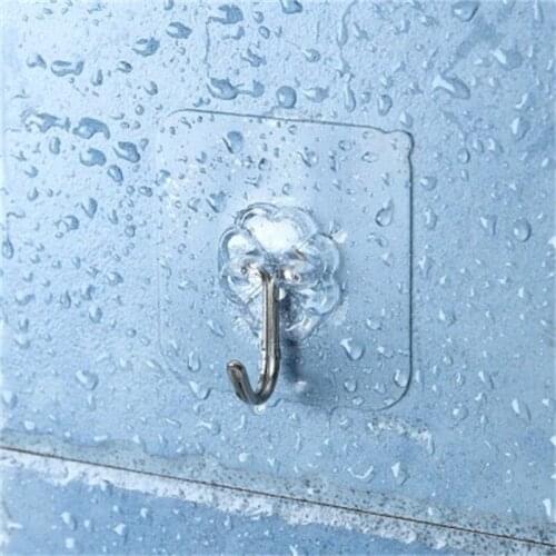 10Pcs Hot sale Multifunction Strong Transparent Suction Cup Sucker Wall Hooks Hanger For Kitchen Bathroom Lucky Clover Door Hook