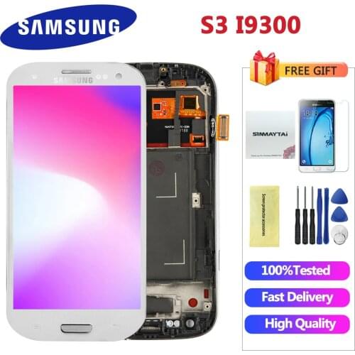 100% Test For SAMSUNG Galaxy S3 Display i9300 i9300i Touch Screen Digitizer Replacement For SAMSUNG Galaxy S3 I747 LCD Screen