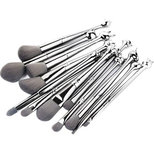 12Pcs Makeup Brush Set Foundation Blusher Cream Blend Eyeshdow Lip Brushes