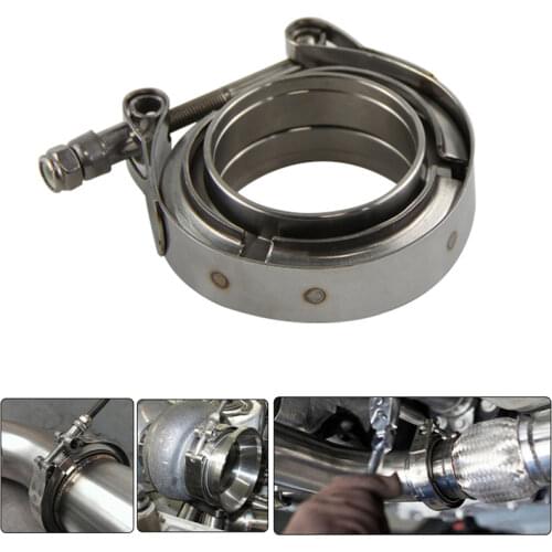2" 51mm V-Band Vband Clamp CNC Stainless Steel Flange Flanges Turbo Downpipes