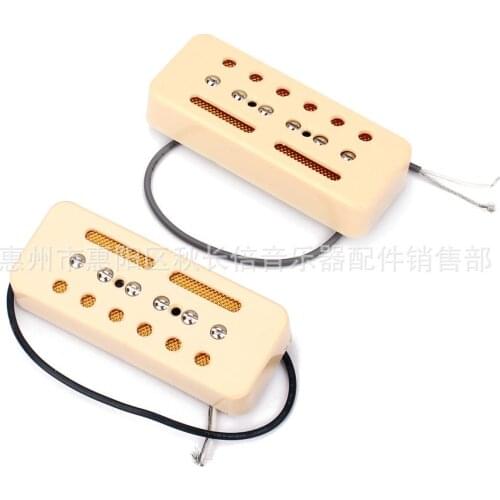 2Pcs Cream Single Coil Soap Bar pickups For P-90 P90 LP Gb Electric Guitar Parts 50mm / 52mm Hole