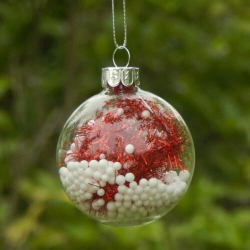 2pcs/pack Diameter=12cm Middle Size Transparent Glass Globe Christmas Day Hanger Decoration Tree Pendant Wedding Prop
