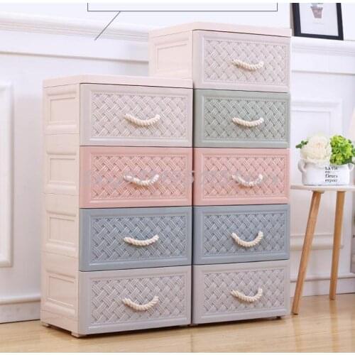 32/39cm Thick Drawer Storage Cabinet Household Storage Cabinet Bedside Table Sundries Finishing Cabinet