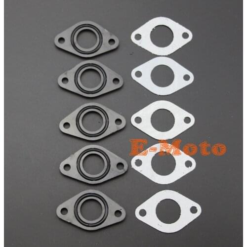 5 Sets 90cc 110cc 125cc Pit Dirt Bike Carburettor Carburetor Inlet Manifold & Gasket Rubber Seal 20mm