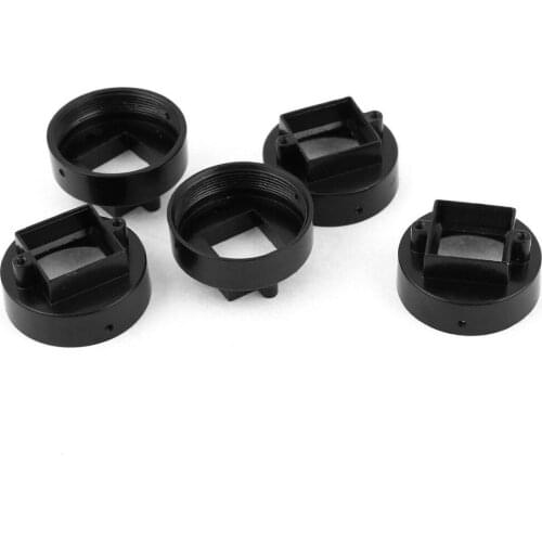 5 Pcs Black Metal CS Mount Security CCTV Camera Lens Cap Keeper Holder