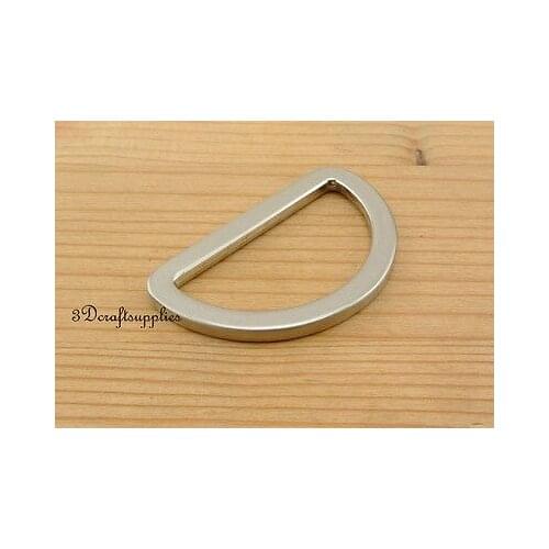 D ring d-rings purse ring alloying polish nickel 38 mm 1 1/2 inch 10pcs AC105