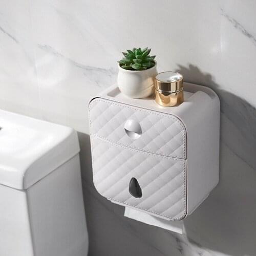 Toilet Roll Holder Waterproof Paper Towel Holder Wall Mounted Wc Roll Paper Stand Case Tube Storage Box Bathroom Accessories