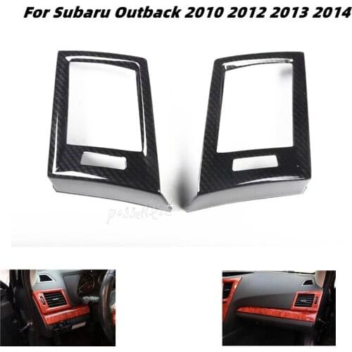 For Subaru Outback 2010 2011 2012 2013 2014 Car Styling Accessories Car Dashboard Side Air Outlet Vent Frame Cover Stickers ABS