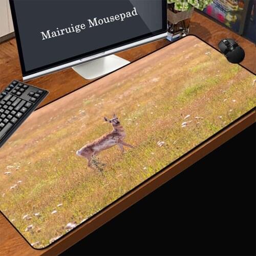 Mairuige Anime Computer Mouse Pad Free Walking In The Grass Picture of Elk Pictures Printing Game Rubber Non-slip Keyboard Mat
