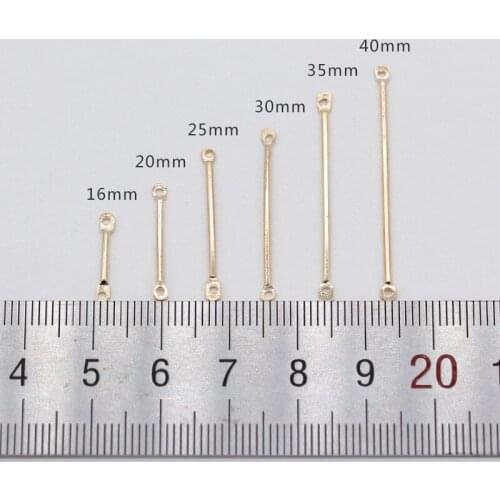 100p 16/20/25/30/35/40mm Silver Gold Metal Bar shape Earring Pendants connector Craft DIY jewelry making accessories supplies