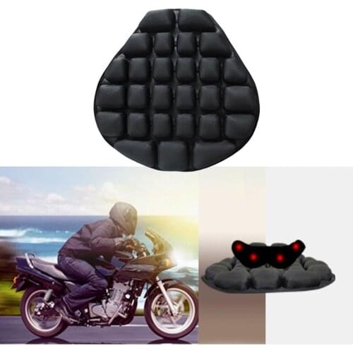 Inflatable Air Motorcycle Cool Seat Cushion Universal Motorbike Seat Pad Black