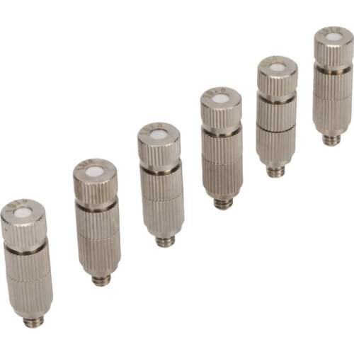 50 Pcs High Pressure Copper 3/16 Thread Ceramic Filter Atomizing Nozzles Garden Industry Irrigation Cooling Humidify Sprayers