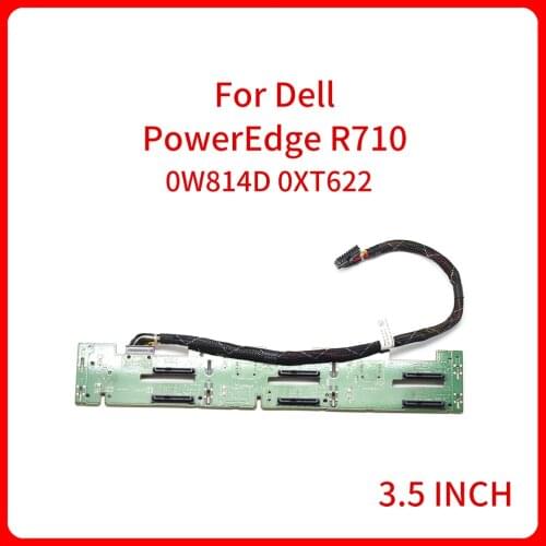 Original 6-Slot SAS Hard Disc Drive Backplane Board FOR Dell Poweredge R710 6x3.5" SAS Hard Drive Backplane Riser W814D 0W814D