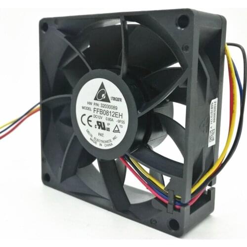 Original Delta FFB0812EH 8CM 80MM 8025 80*80*25MM 12V 0.80A violent wind capacity 4 wire fan with PWM support