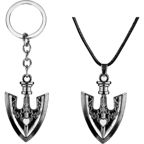 Anime JOJOS BIZARRE ADVENTURE Necklace Kujo Jotaro Shovel Rope Chain Pendant Necklaces For Men Women Jewelry Cosplay