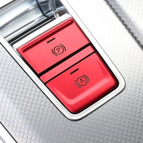 P Buttons Electronic Handbrake Sequins Decoration Cover Trim For Audi A6 C8 2019 Aluminum Alloy Car Interior Accessories