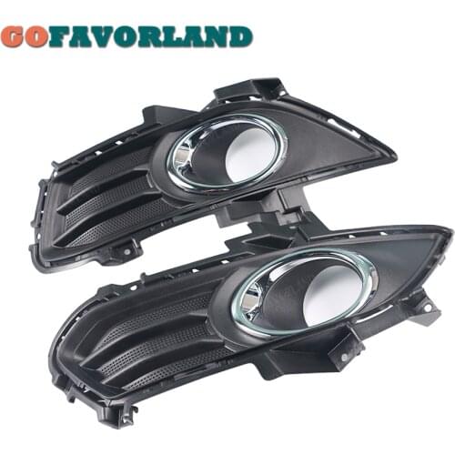 Pair Chrome Front Left Right Bumper Fog Lamp Grille DS7Z-17B814-FA DS7Z-17B814-BA For Ford Fusion 2013 2014 2015 2016