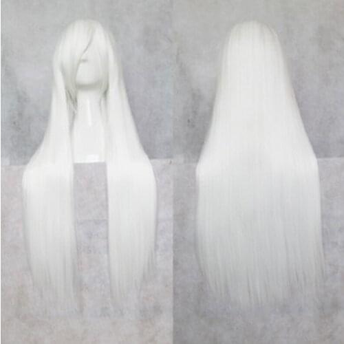 Suigintou Wigs 80cm White Long Straight Hair Cosplay Costume Wig + Wig Cap