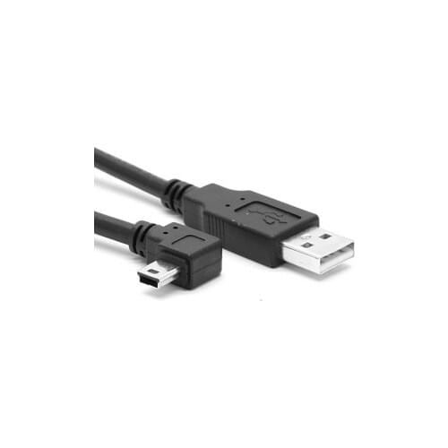 Xiwai Right Angled 90 Degree Mini USB B Type 5pin Male to USB 2.0 Male Data Cable 0 .5M U2-057-RI