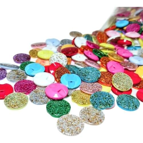 HL 30/50/150pcs 12MM Mix Colors Resin Buttons Garment Sewing Accessories DIY Crafts