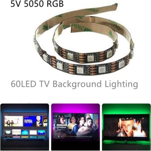 5V RGB STRIP, TV Backlight , For USB Powered LED strip light ,RGB5050 For 24 Inch-60 Inch TV,Mirror,PC, APP Control Bias
