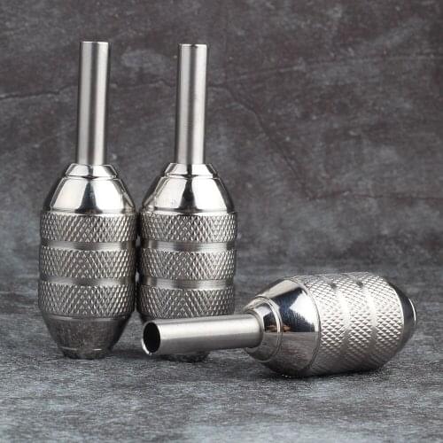 2019 Stainless Steel 304 Tattoo Handle Grip Tattoo Machine Handle Diameter 25mm 18mm Tattoo Grip Wholesale