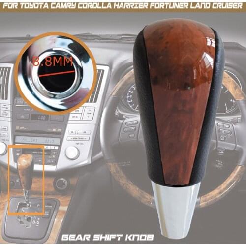 Automatic Gear Shift Knob Shifter Lever Handball For Toyota Corolla Camry/Harrier Fortuner Crown Walnut Car Styling