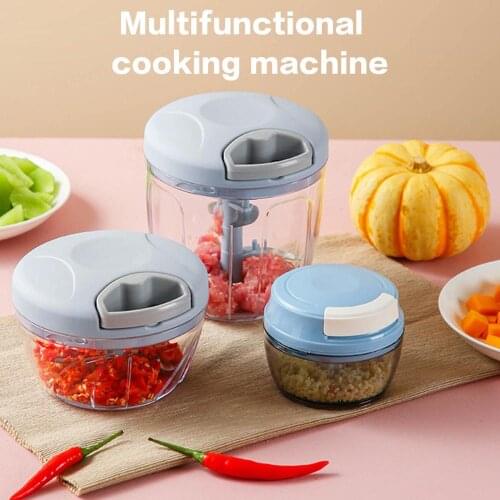 Manual Food Crusher Vegetable Fruit Chopper Cutter Processor Garlic Cutter Grinder Meat Fruit Twist Shredder Kitchen Tools