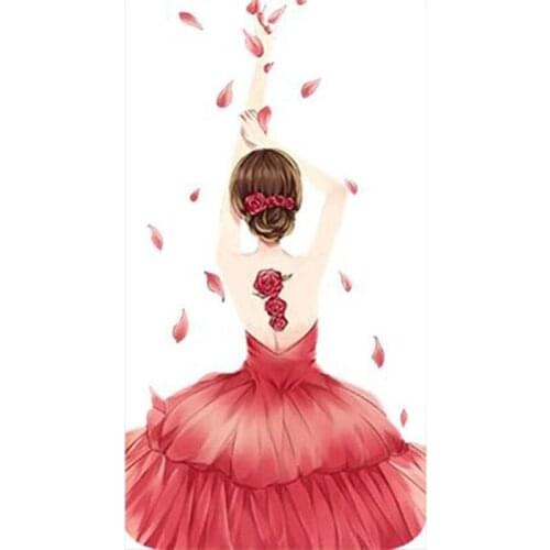 DIY Full drilling Diamond Painting rose Character girl Dancer Full drilling diamond Embroidery rhinestones Cross Stitch gift