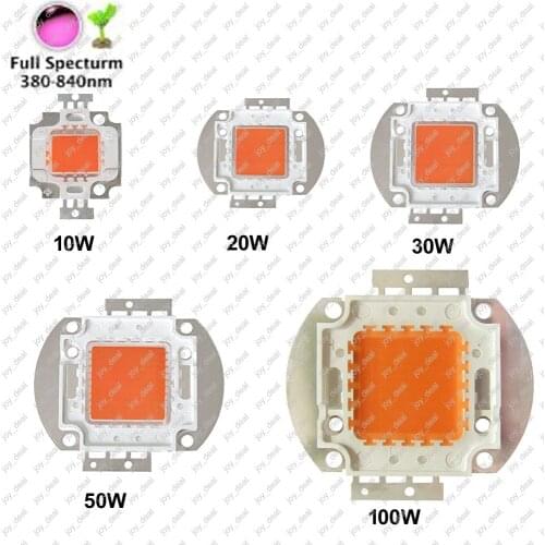 Epiled 10W 20W 30W 50W 100W High Power LED Chip Full Spectrum LED Grow Light 380nm - 840nm COB LED Intergrated Light Source