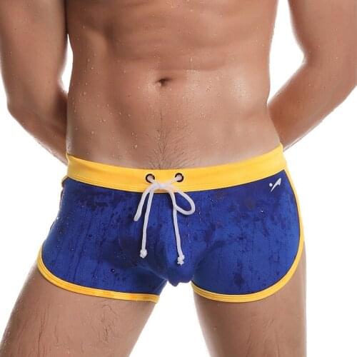 Summer Fashion Boutique Men Trunks Boxer Sexy Nylon Underwear Brand Men Boxer Shorts Quickly Dry Man Shorts Lacing Spa Underwear